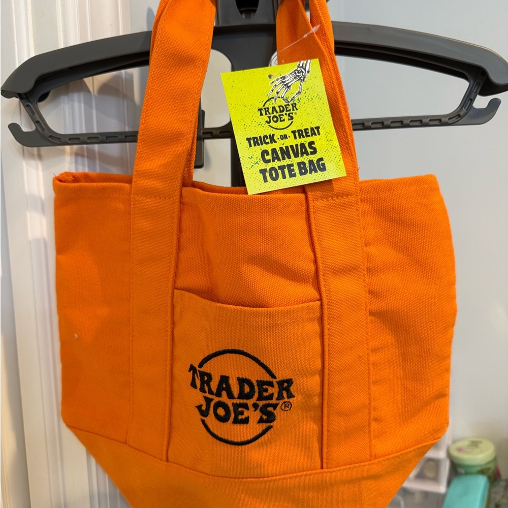 Trader Joe's Orange Canvas Tote Bag